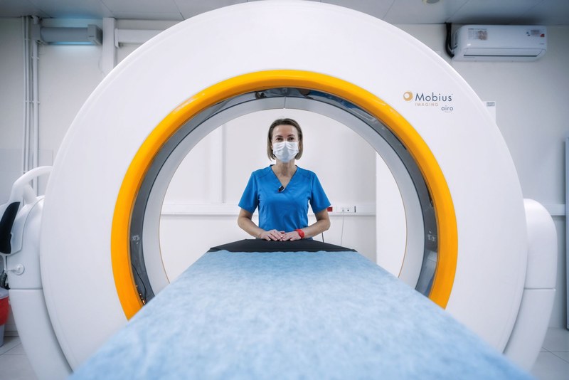 MT-R am CT-Gerät in einer bayerischen Klinik